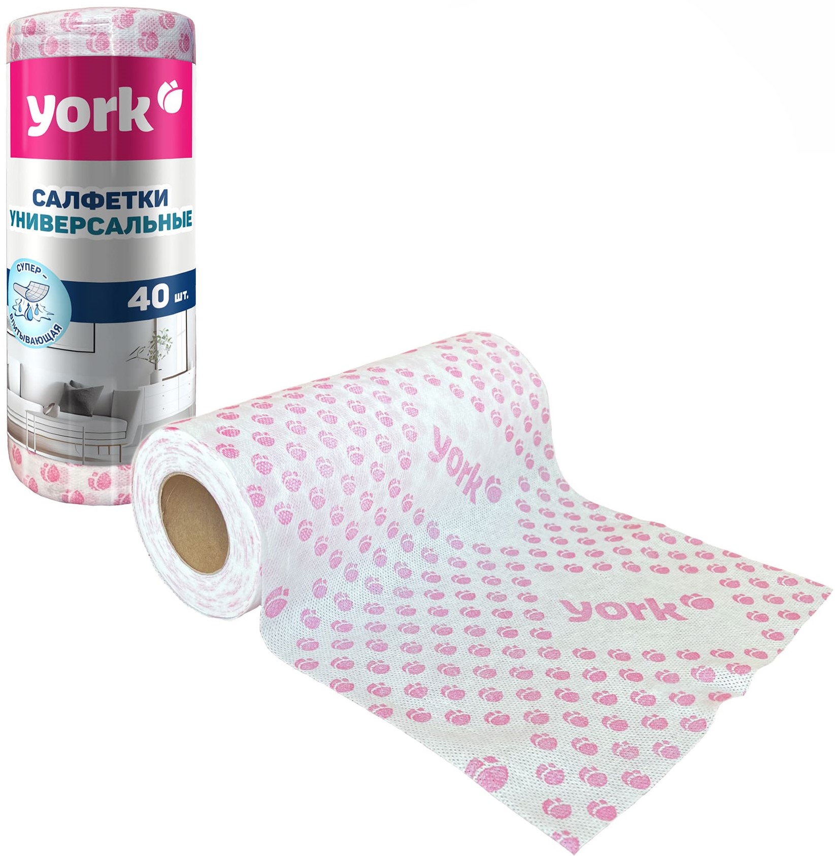 Салфетки кухонные Тюльпан ПРЕМИУМ в рулоне 40 шт.