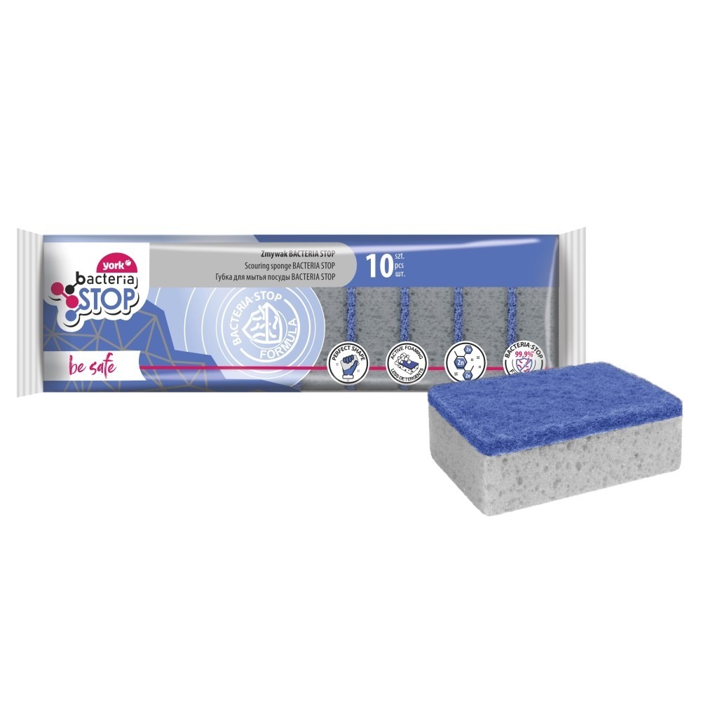 Губки для посуды 10 шт. BACTERIA STOP