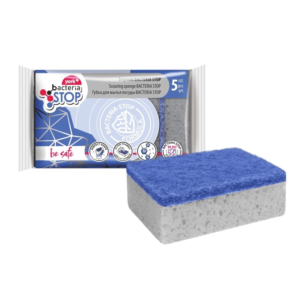 Губки для посуды 5 шт. BACTERIA STOP
