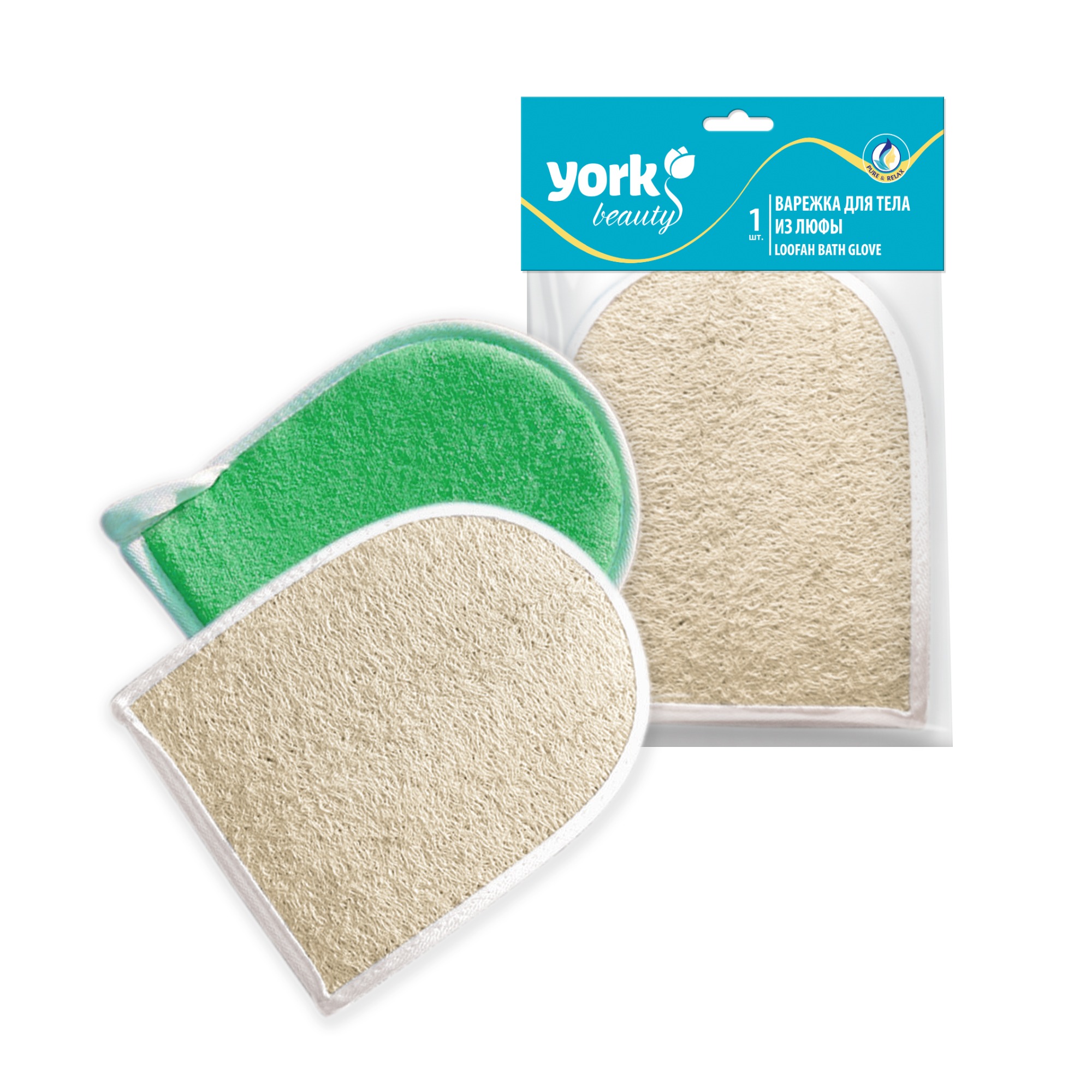 Варежка для тела из люфы