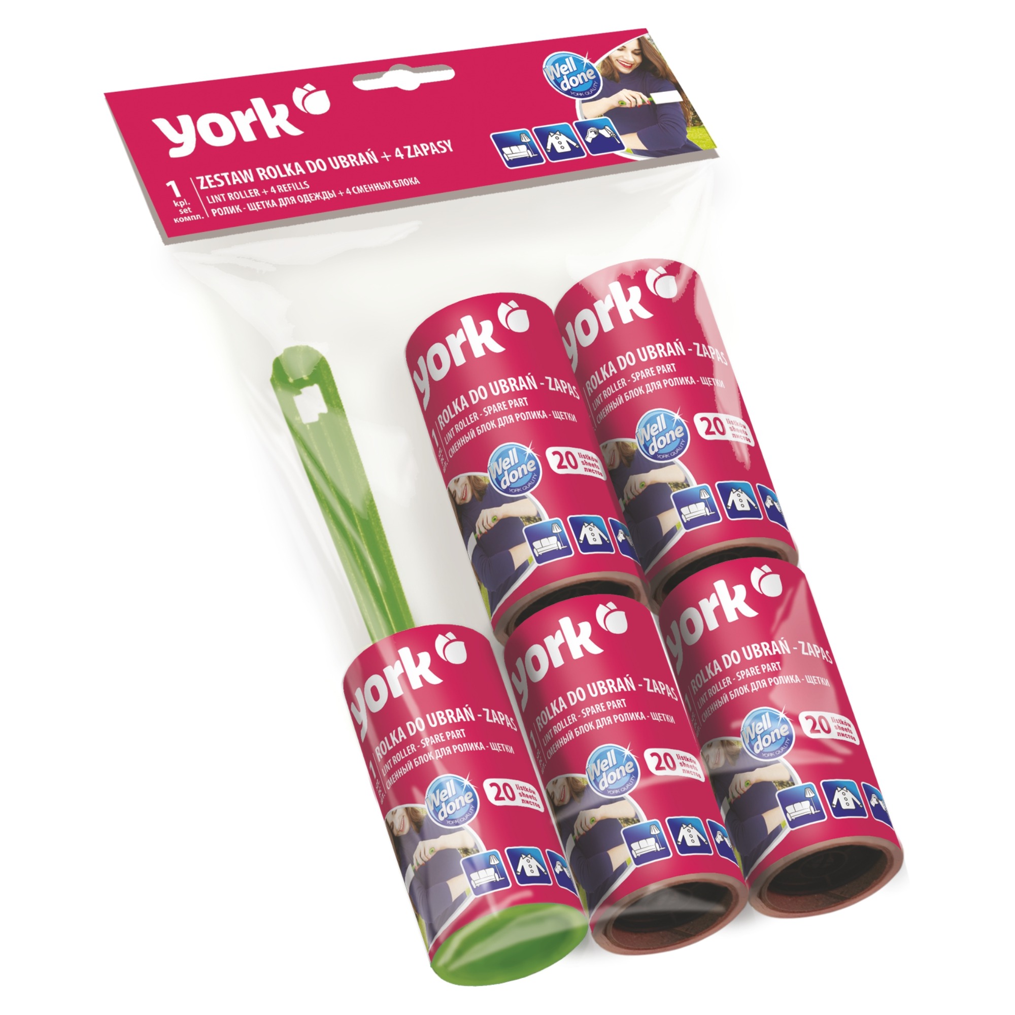 Ролик для одежды и 4 сменных блока