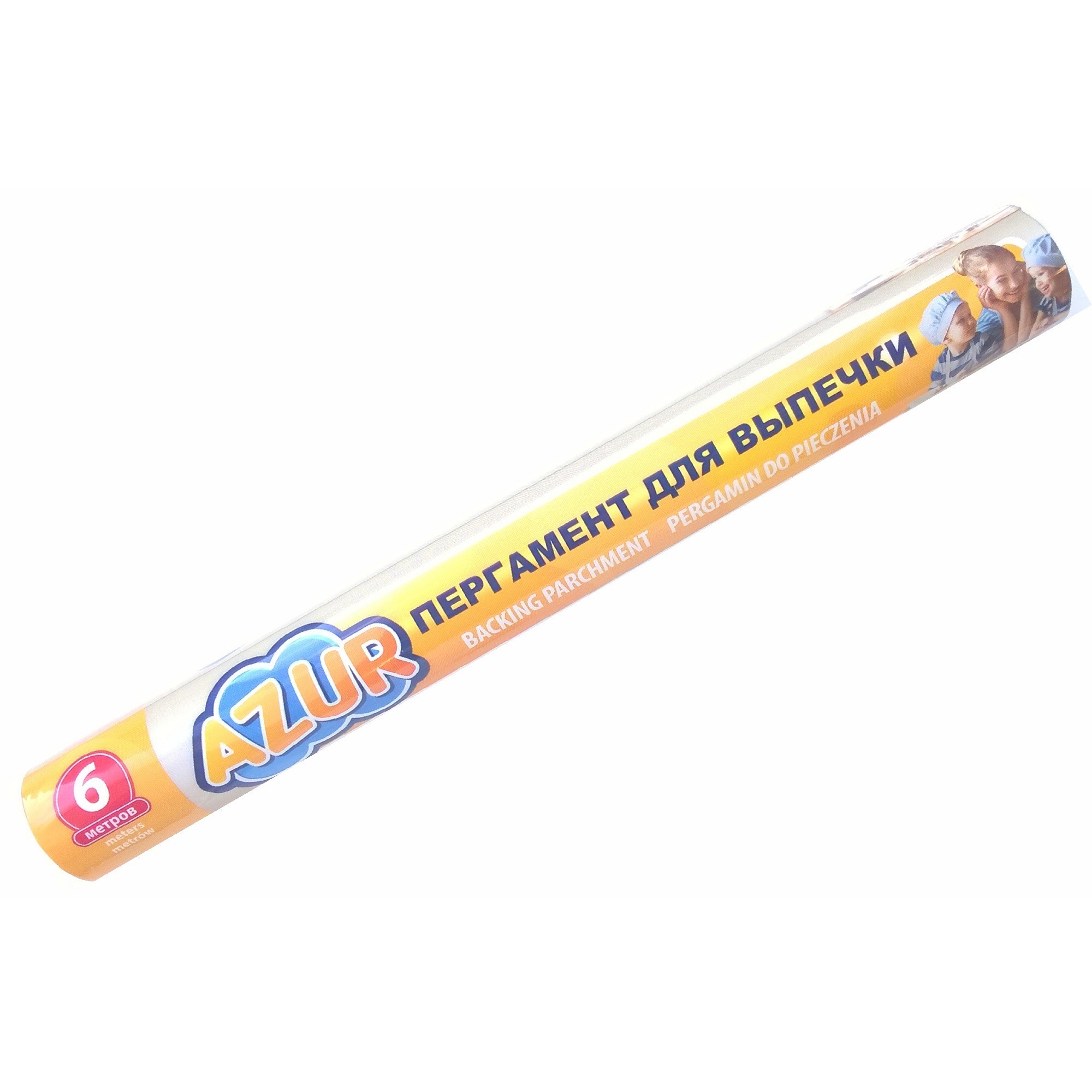 Бумага для выпечки белая 6 м / рулон AZUR