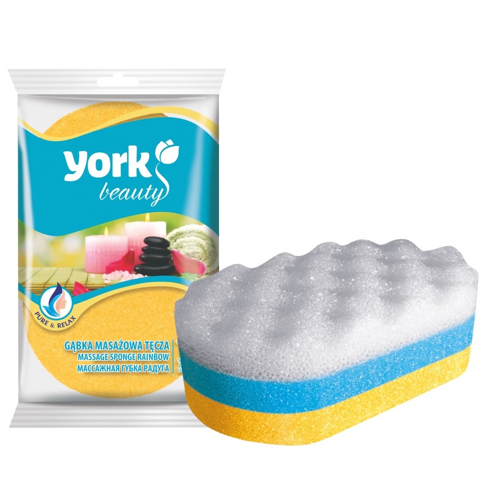 Губка для тела массажная РАДУГА
