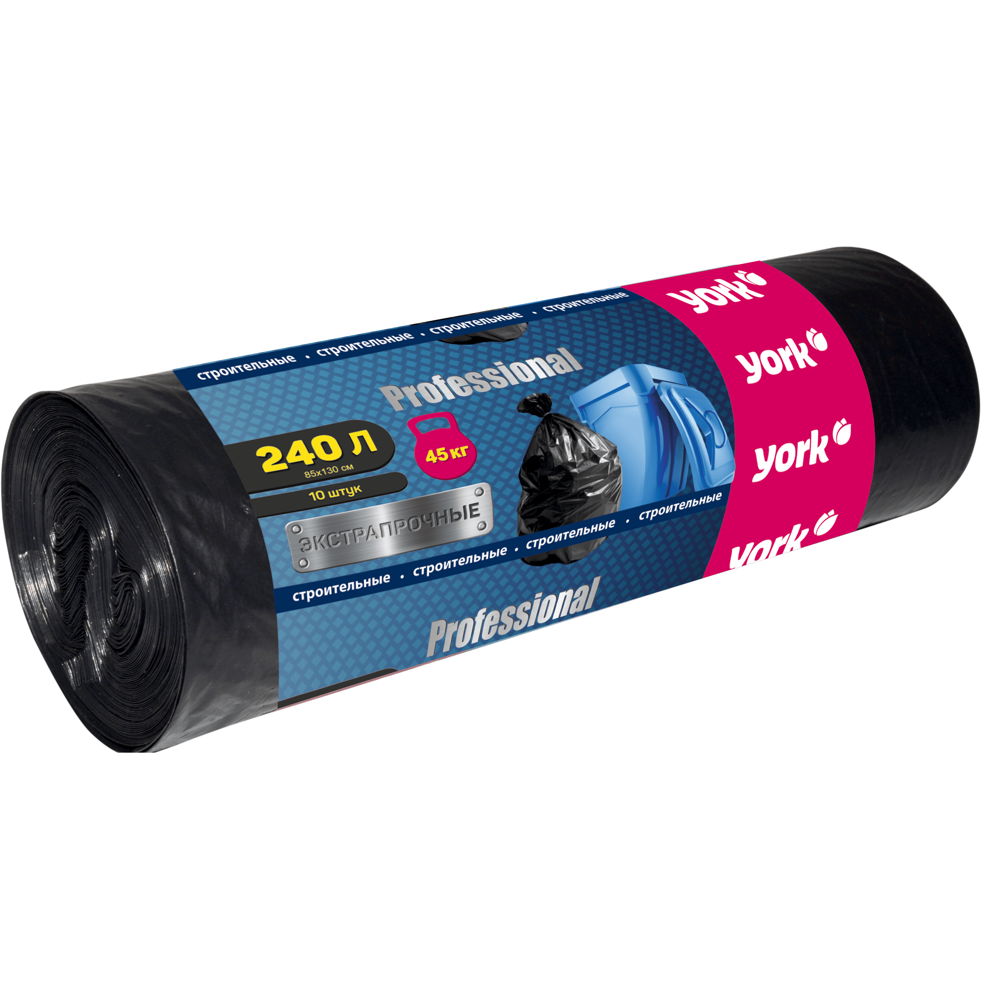 Мешки строительные экстра прочные 60 мкм 240 л / 10 шт.