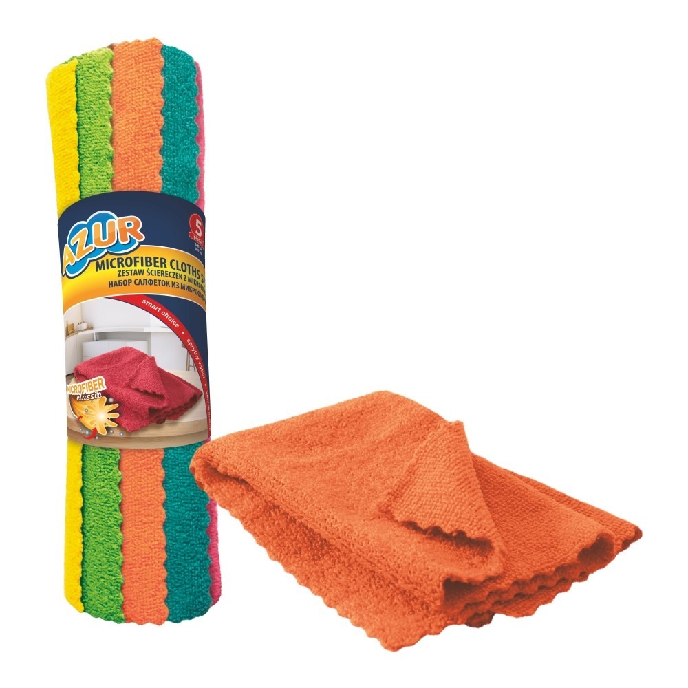 Набор салфеток из микрофибры 5 шт. AZUR