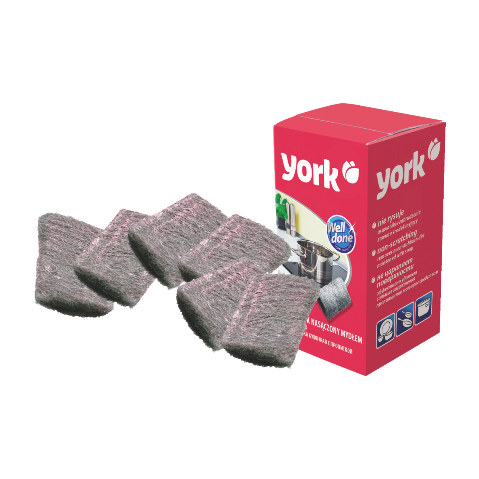 Губка стальная с пропиткой 6 шт.